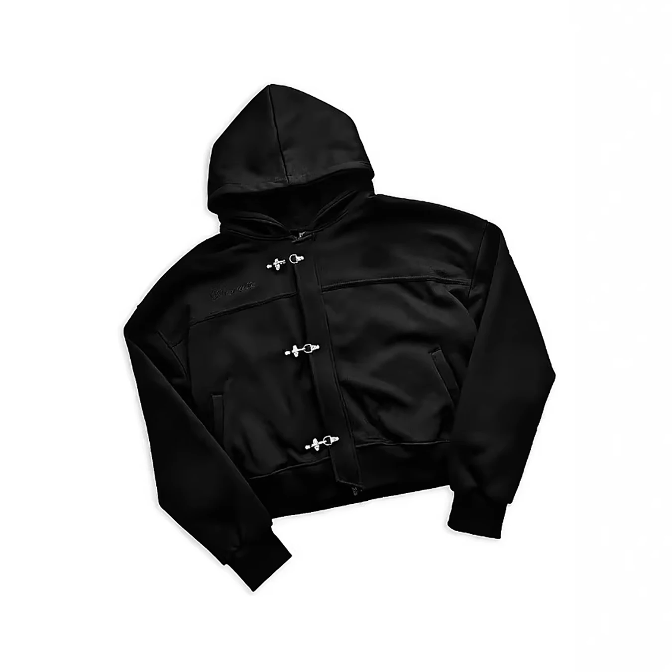 

Retro dark style niche outfit with metal flight buckle trendy unisex hoodie sweatshirt