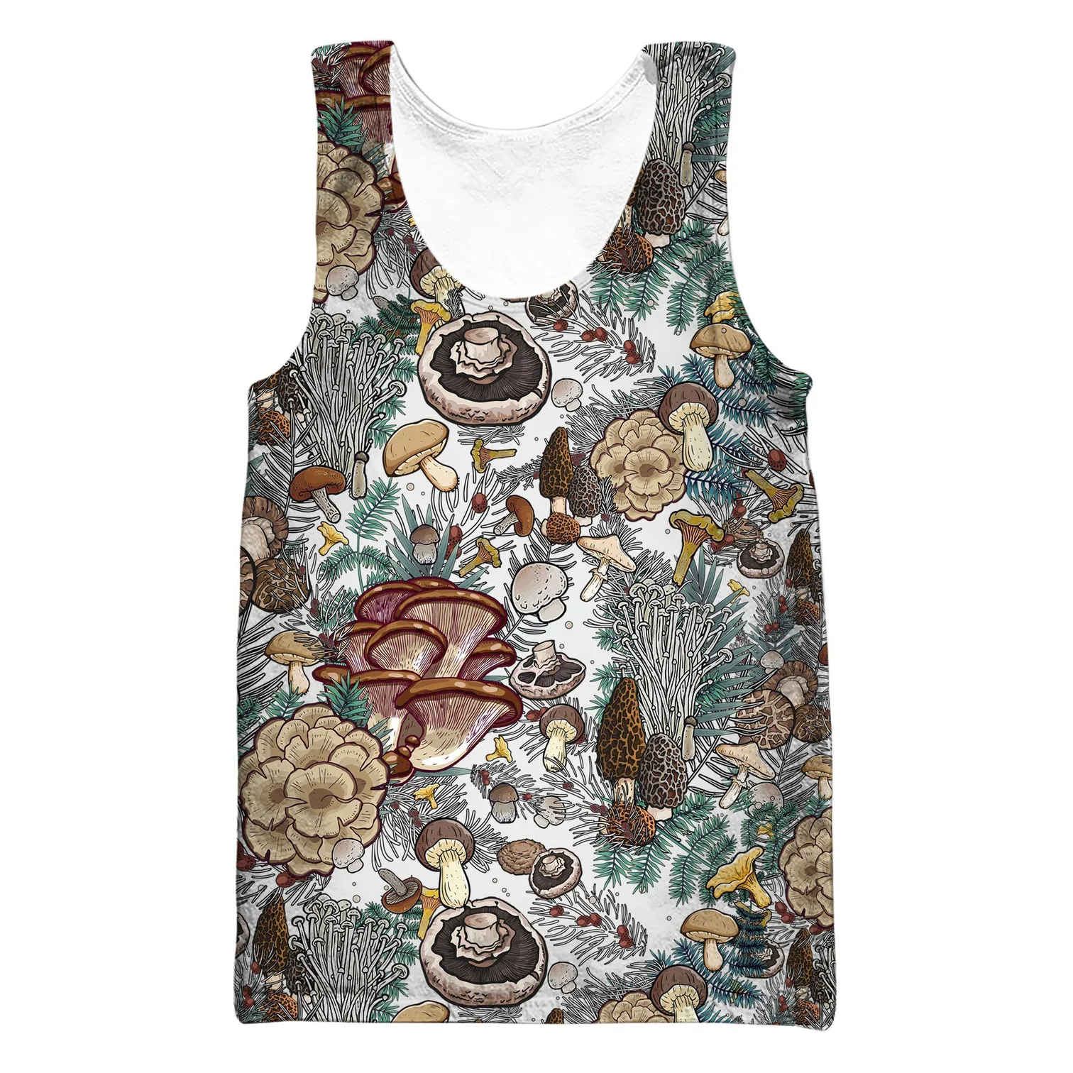 

PLstar Cosmos Mushroom 3D All Over Printed Tank Top Streetwear Hot Summer Casual Sleeveless Unisex Tank Top Vest