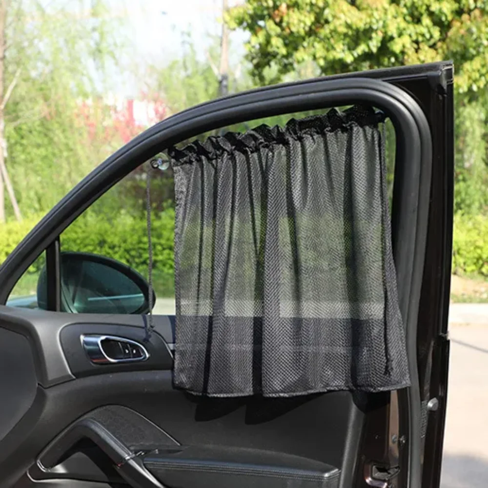 Car Curtain Sunshades Mesh Suction Cup Car Sunshades Sun Protection and Heat Insulation Car Side Window Curtains Auto Supplies