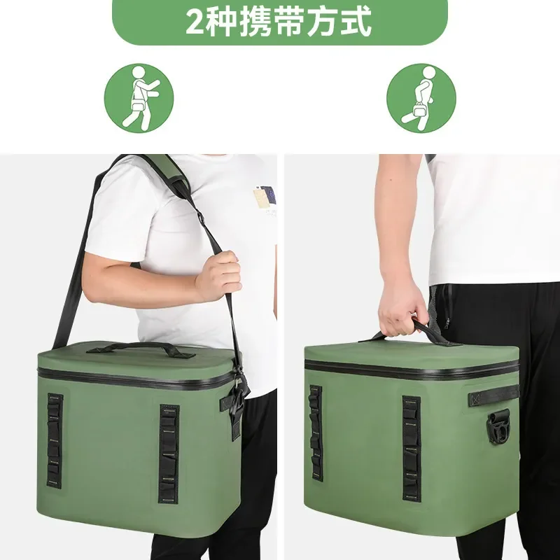 Large Capacity Portable Cooler Bag Waterproof Insulated Lunch Box for Outdoor Camping Picnic Travel Car Ice Pack Keep Food