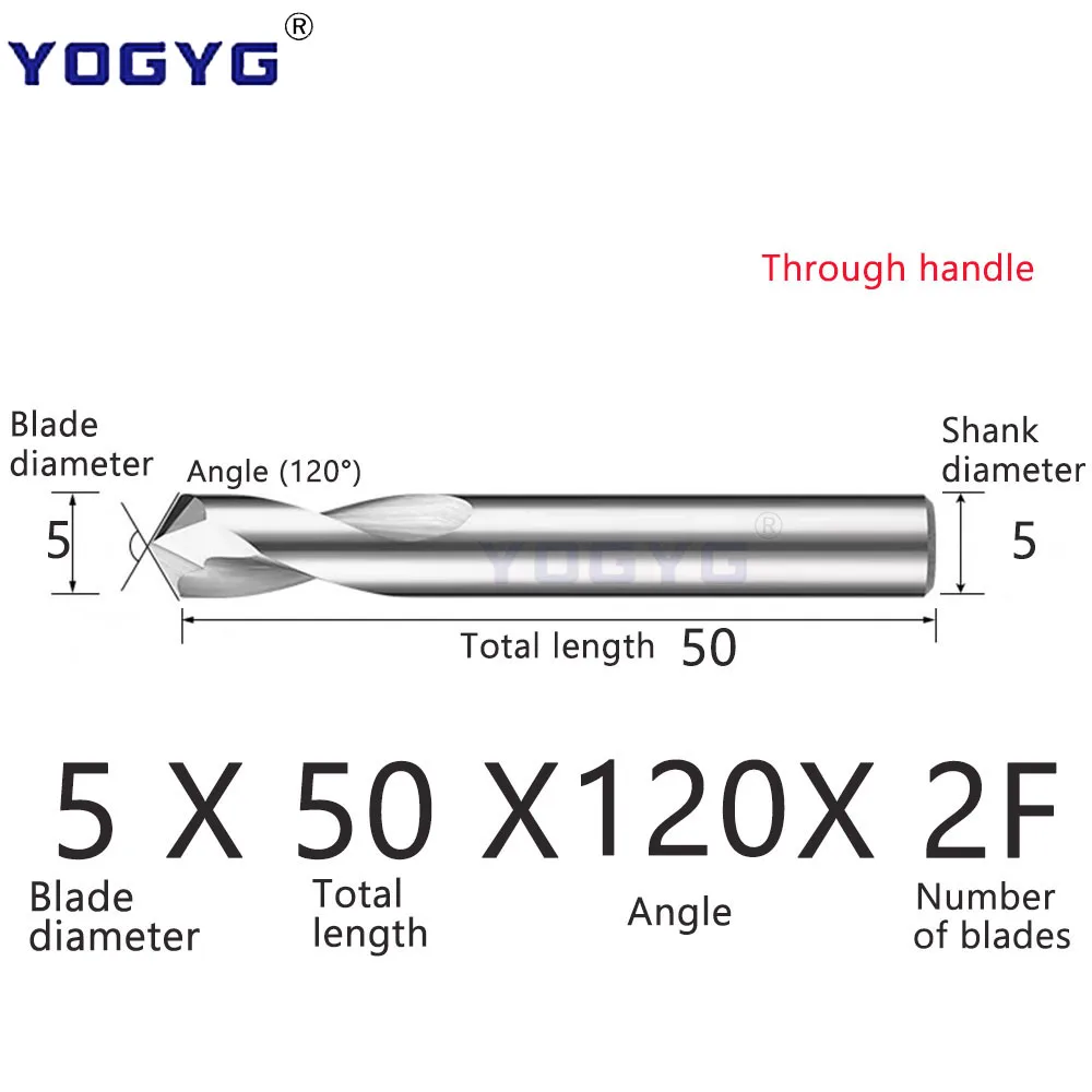

HRC55 Carbide Spot Drill Bit 120 Degree CNC Chamfering Drilling Tungsten Steel Location Centering Pilot Drill 2Flutes Aluminum