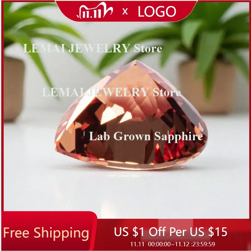 

Lab Grown Heart Shape Sapphire Loose Gemstone Multi Color Multiple Sizes DIY Jewelry Making Material with AGL Certificate