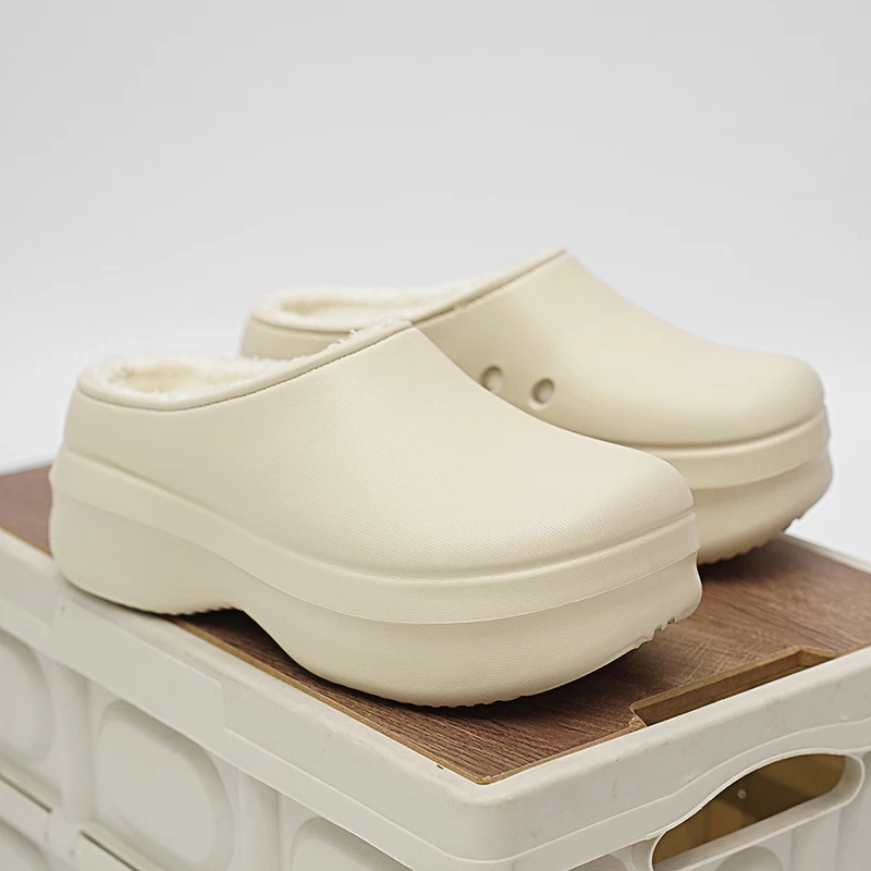 

Зимние мужские хлопковые тапочки, маслостойкая непромокаемая обувь для шеф-повара, обувь для врача и медсестры, легкие садовые повседневные тапочки