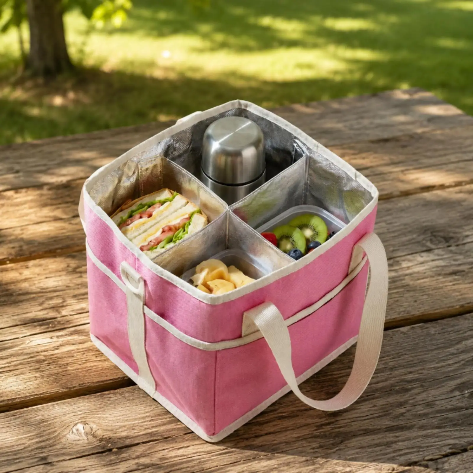 Beverage Carrying Bag Portable Outdoor Storage Bag for Vehicle Use, Picnics,