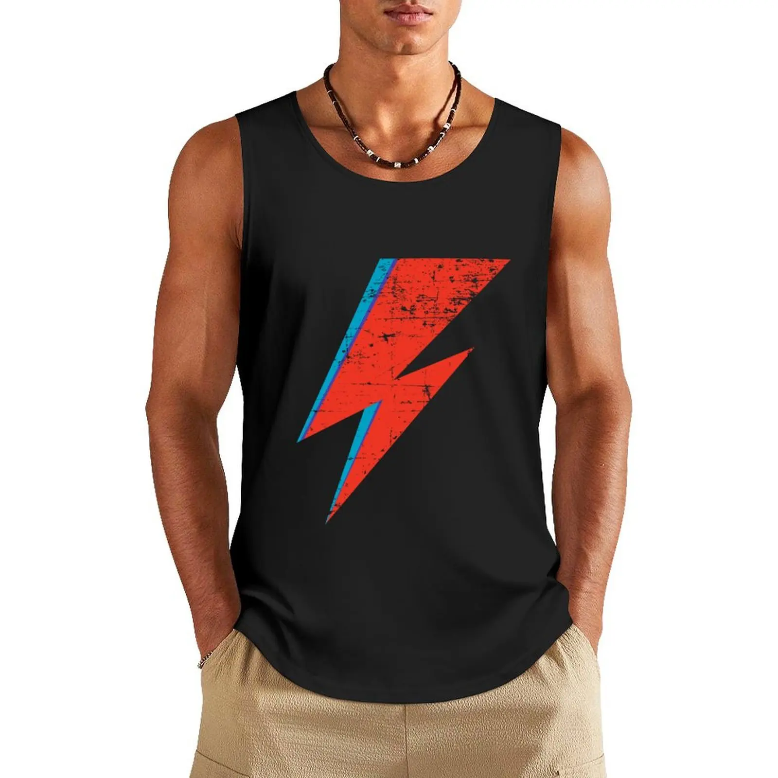 

Lightning Bolt Bowie Tank Top Vest plain t-shirt T-shirt sports