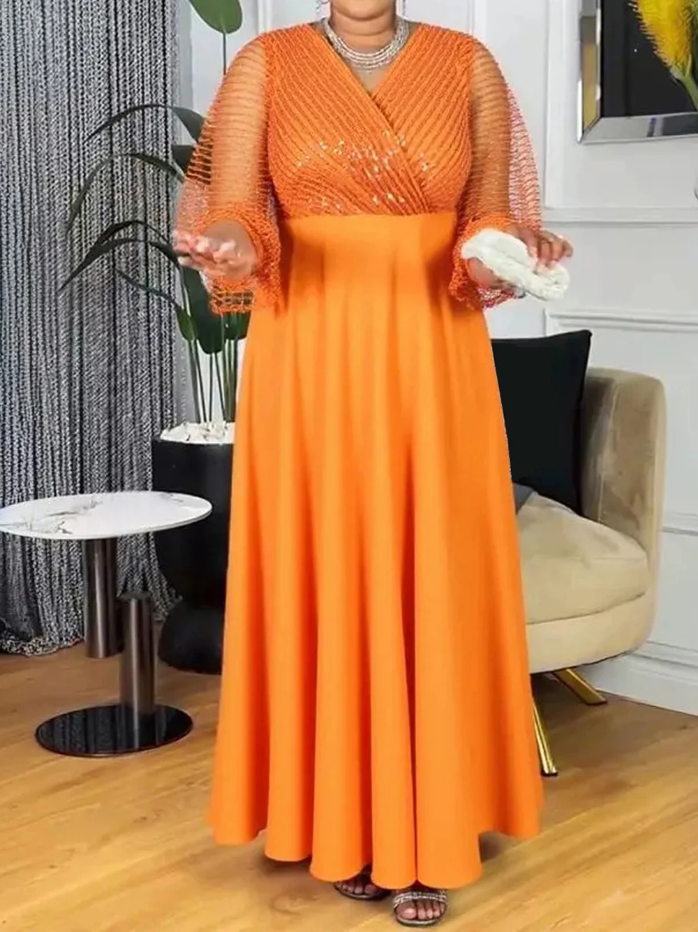 African Party Dresses For Women Dashiki Ankara Sequin Clothing Wedding Evening Gown Elegant Turkey Muslim Maxi Dress Kaftans