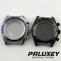 40mm Men's Watches Metal Watch Case Accessories Watch Parts For VK63 VK63A Quartz Movement Fits 20mm strap Watch Box