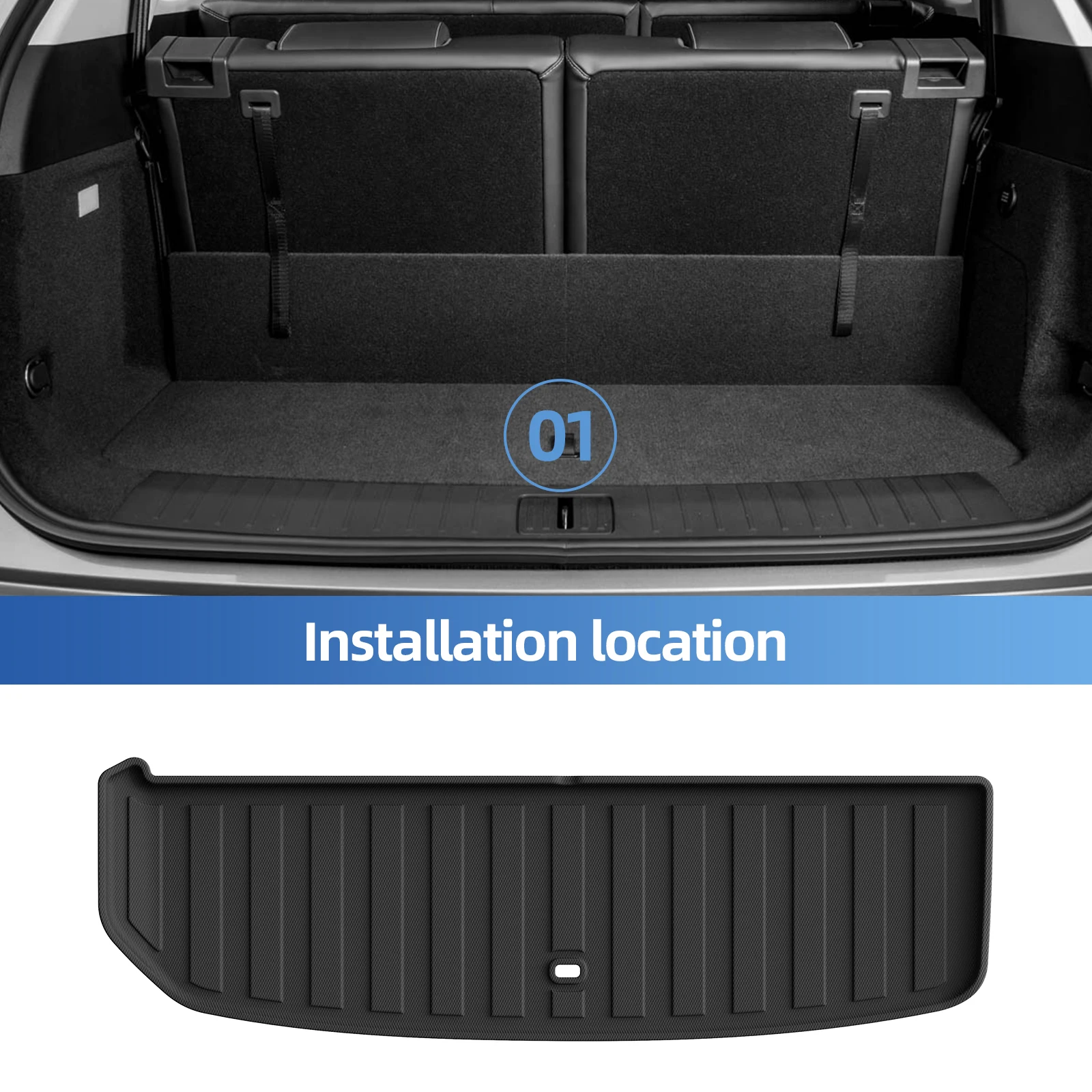 

Smabee Right Drive for Jaecoo J8 RHD 7Seats 2025 2026 Car Floor Mats Trunk Pad TPE 3D Foot Pad All Weather Black