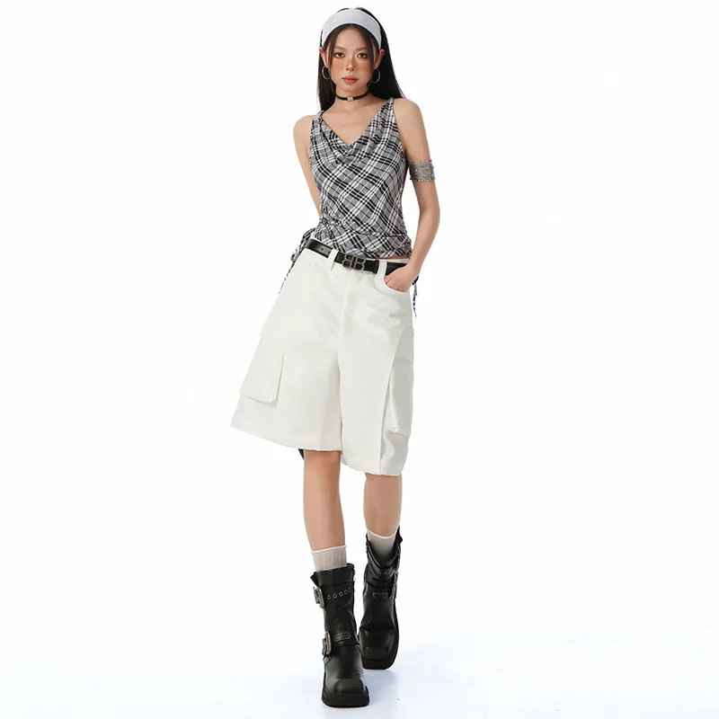 

American Retro Overalls Women's New Summer High Waist Slimming Loose Casual Wide-Leg Jeans