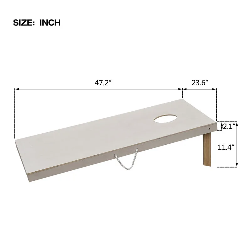 ไม้ Cornhole บอร์ดแบบพกพากลางแจ้ง YARD Cornhole เกม 2 ไม้ Cornhole บอร์ด 8 Corn Hole Toss กระเป๋า Bean กระเป๋าเด็กผู้ใหญ่ (