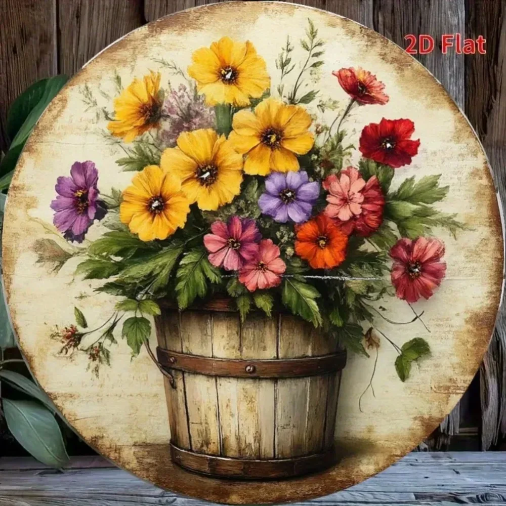 1PC Retro Floral 2D…