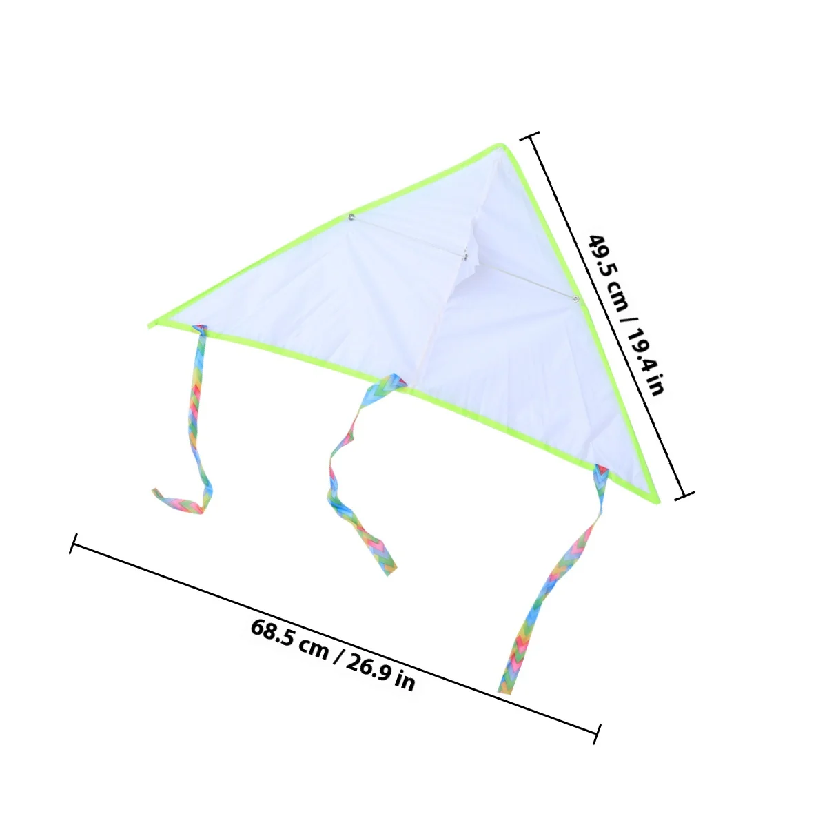 DIY Blanko-Malerei-Drachen, Dreieck, 75 x 75 cm, mit 50 m Mittellinie, fliegender Drachen für den Außenbereich, für Kinder, Partyspaß im Freien