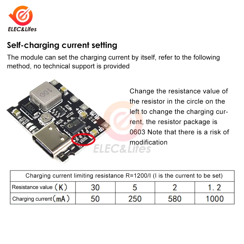 C타입 USB 리튬 이온 18650 배터리 충전기 보드 DC-DC 스텝 업 부스트 모듈 TP4056 DIY 키트 부품, 3.7V 4.2V 1A 5W