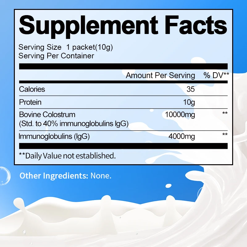 Colostrum Supplement 120 Capsules, Bovine Colostrum Powder. Contains 40% Igc Immunoglobulins