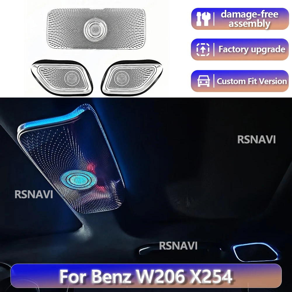 

Светодиодная RGB-подсветка для Mercedes-Benz W206 X254 C-класса GLC 2021+ (64 цвета), потолочная лампа, интерьерная подсветка, автомобильные аксессуары