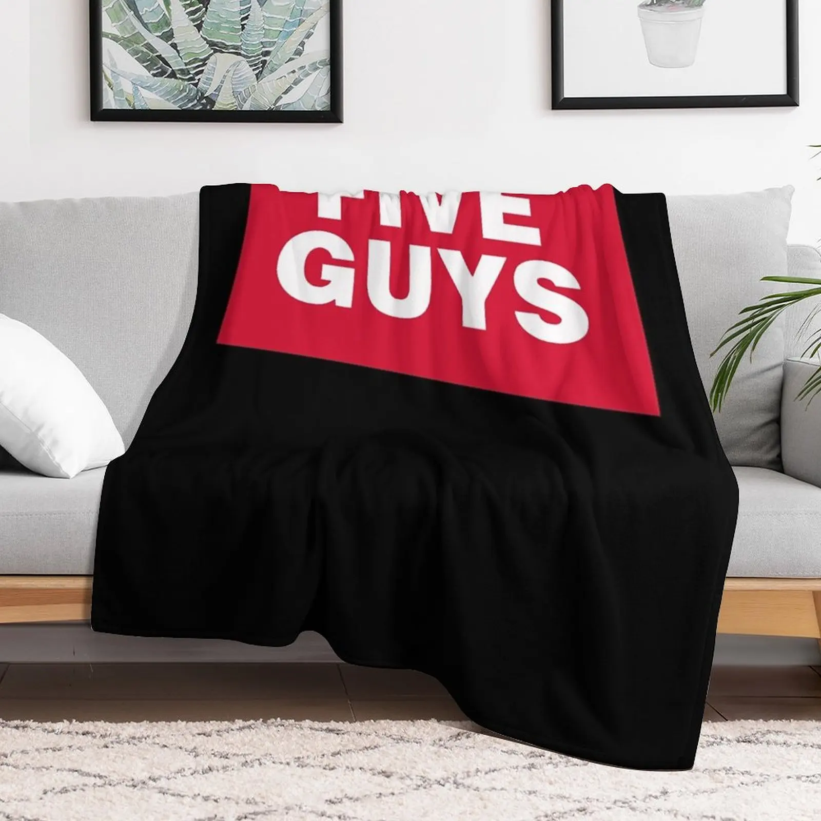 

Five Guys Logo Essential Throw Blanket Multi-Purpose anime Summer Beddings Blankets