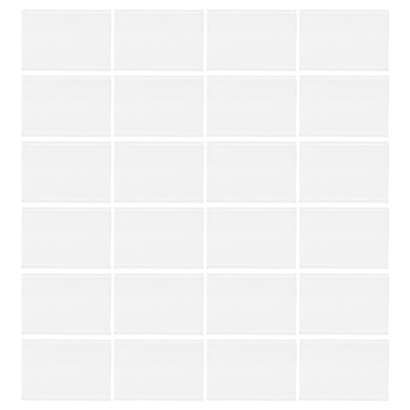 

50Pcs Shelf Edge Label Holder Clear PVC Reusable Clip-on for Wire Shelves Retail Store Supermarket Pantry Organization