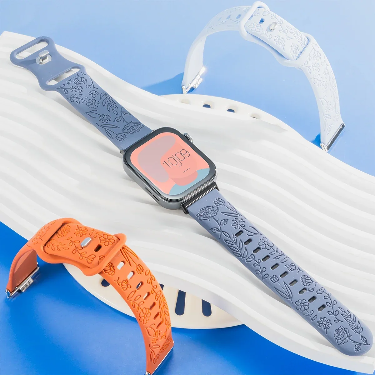 يطبع تصميم سيليكون الفرقة لهواوي ساعة Fit3/4/4pro حزام سوار النقش حزام الساعات لهواوي Fit2/1 Smartwatch Correas