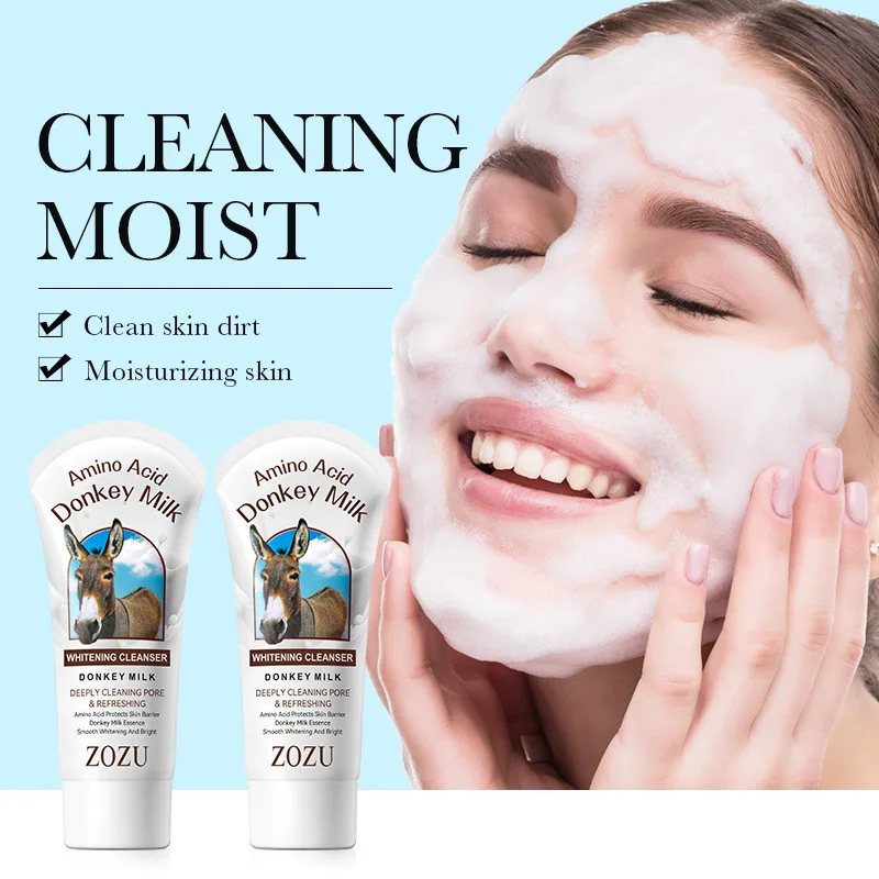 Amino Acid Face Cleanser Moisturizing Gently Cleansing Acne Oil Control Blackhead Remover Shrink Pores Foam Face Wash Skin Care