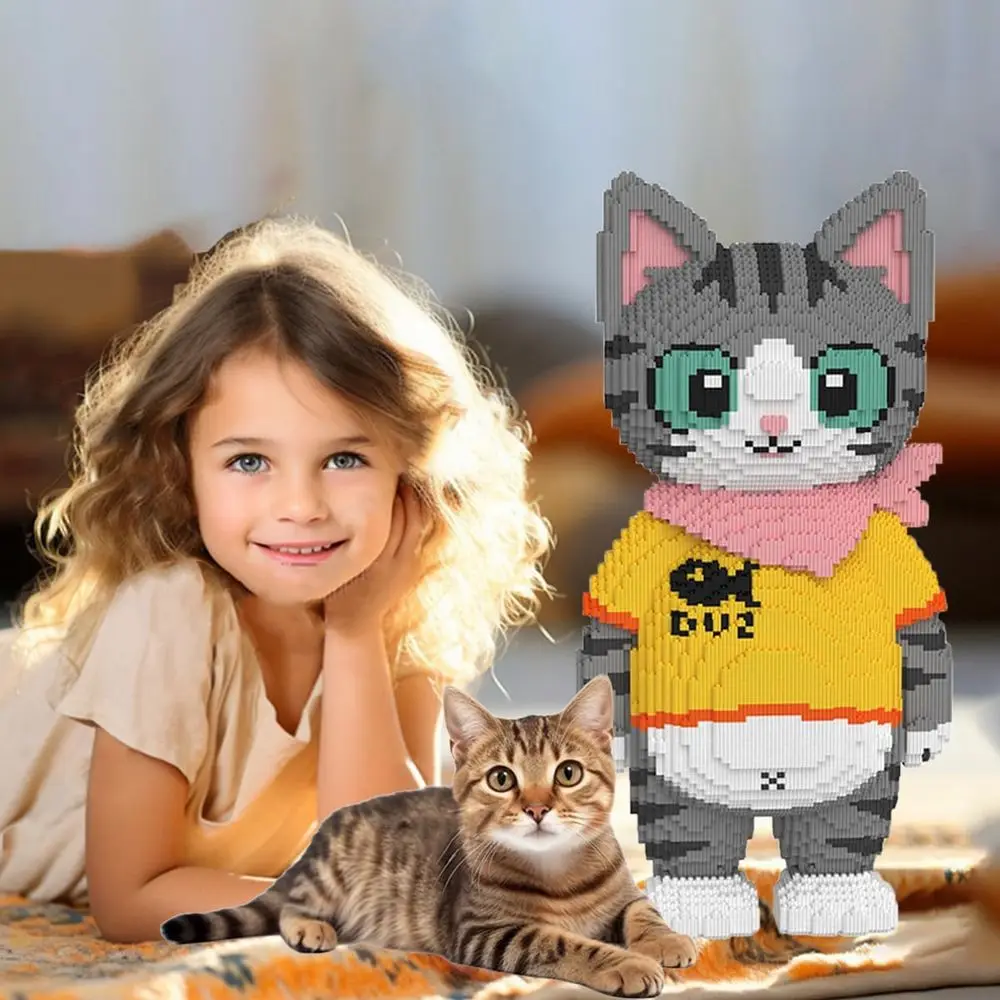 Tuxedo Cat Themed 16879-Piece Building Blocks for All Ages, Ideal Gift for Cat Enthusiasts & Kids 8+