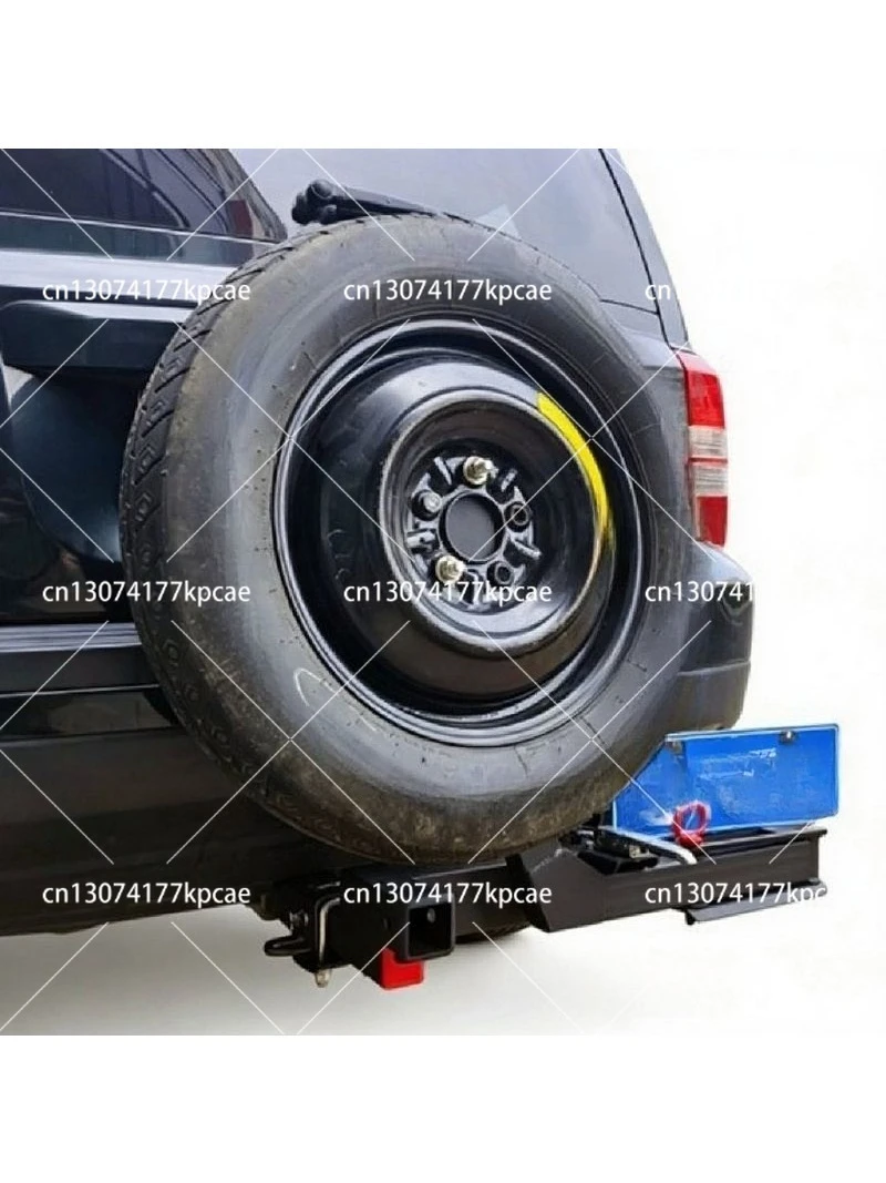 Square Mouth Mounted Spare Tire Rack Trailer Bar Spare Tire Rack Car Spare Tire Rack With License Plate Frame