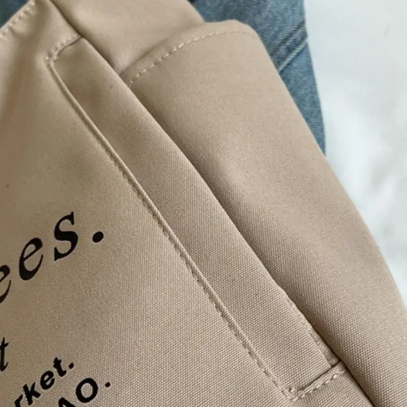

340D Letter Print Handbag Bag Student Book Bag All-Matching Shoulder Bag Large Capacity Crossbody Bag for Women
