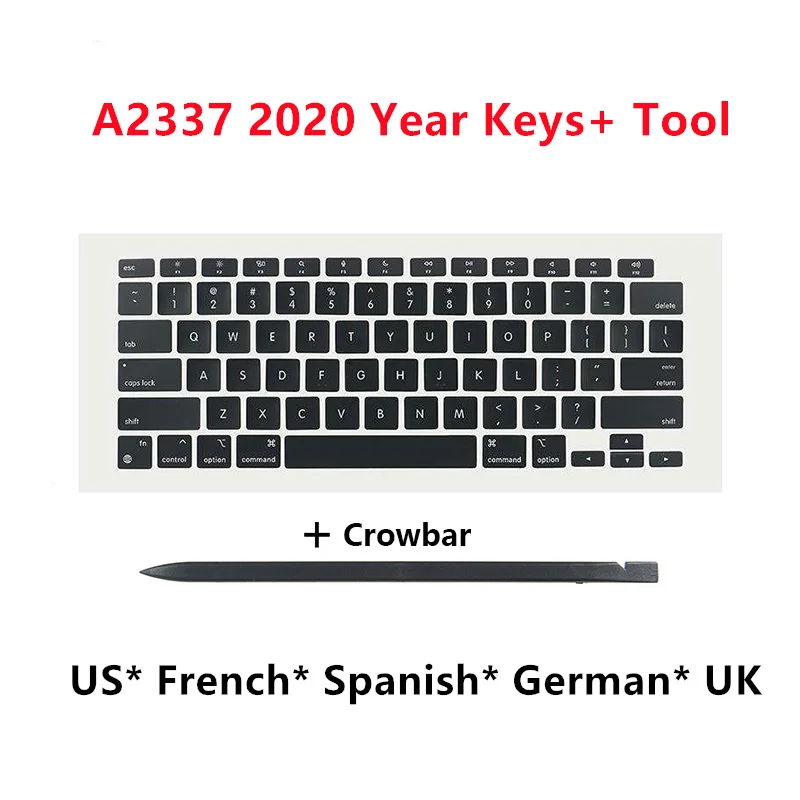 Laptop A2337 AZERTY Keys Keycaps US*French*Spanish For Macbook Air Retina 13