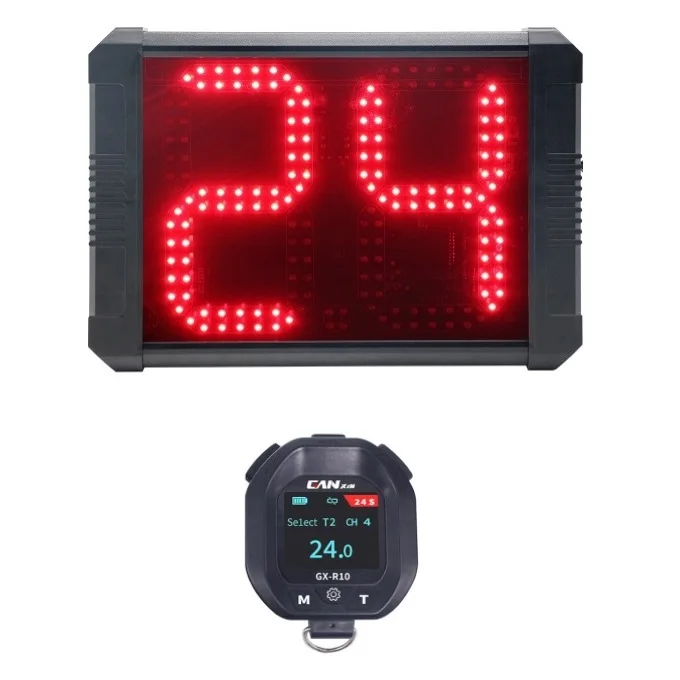 Large 8 Inch Digital Basketball Court 24s Shot Clock Timer Custom 0-99 Seconds Countdown Counter with Portable Stopwatch Control