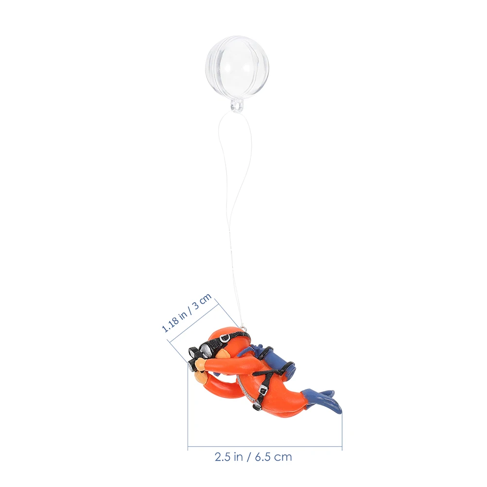 

2pcs Floating Diver Statue Aquarium Decor Fish Tank Ornament Underwater Simulation Aquarium Layout Prop Delicate Accessories