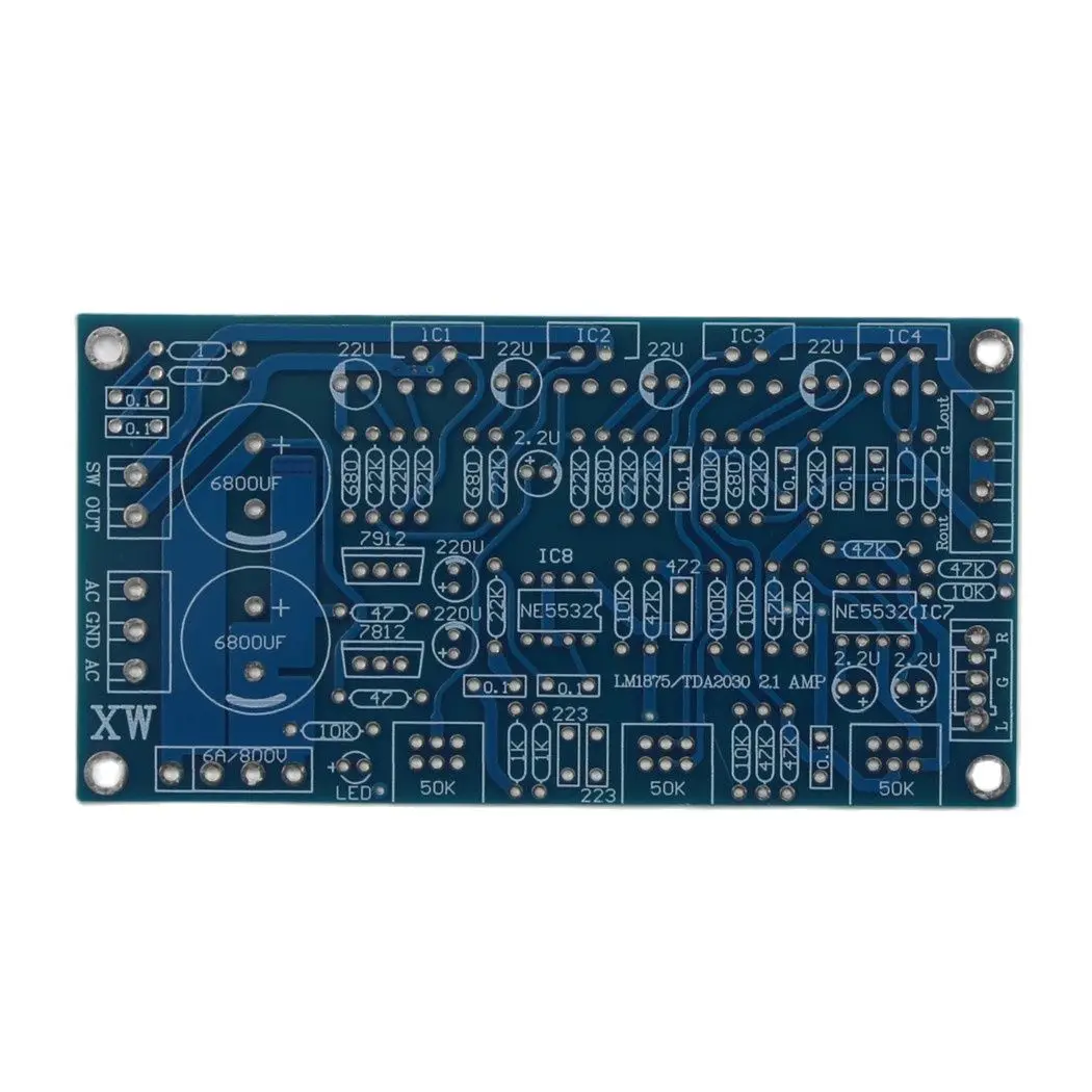 

LM1875 TDA2030A HiFi 2.1 Channel 18W*2+36W Audio Amplifier PCB DIY