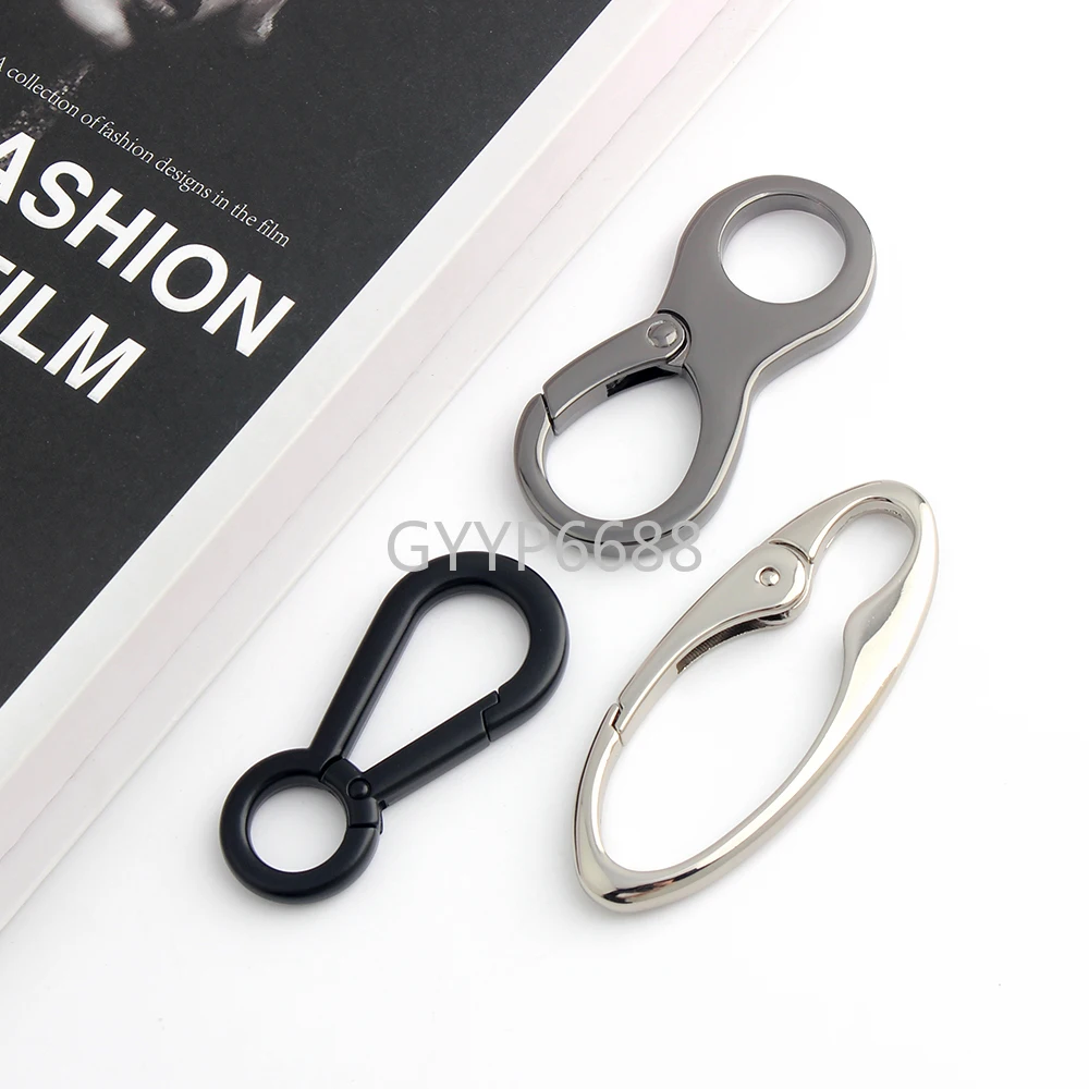 5-20-100PCS Adjustable Metal Spring Hook Hanger For DIY KeyChain Bags Strap Shoulder Dog Swivel Clasp Lobster Ring Accessories