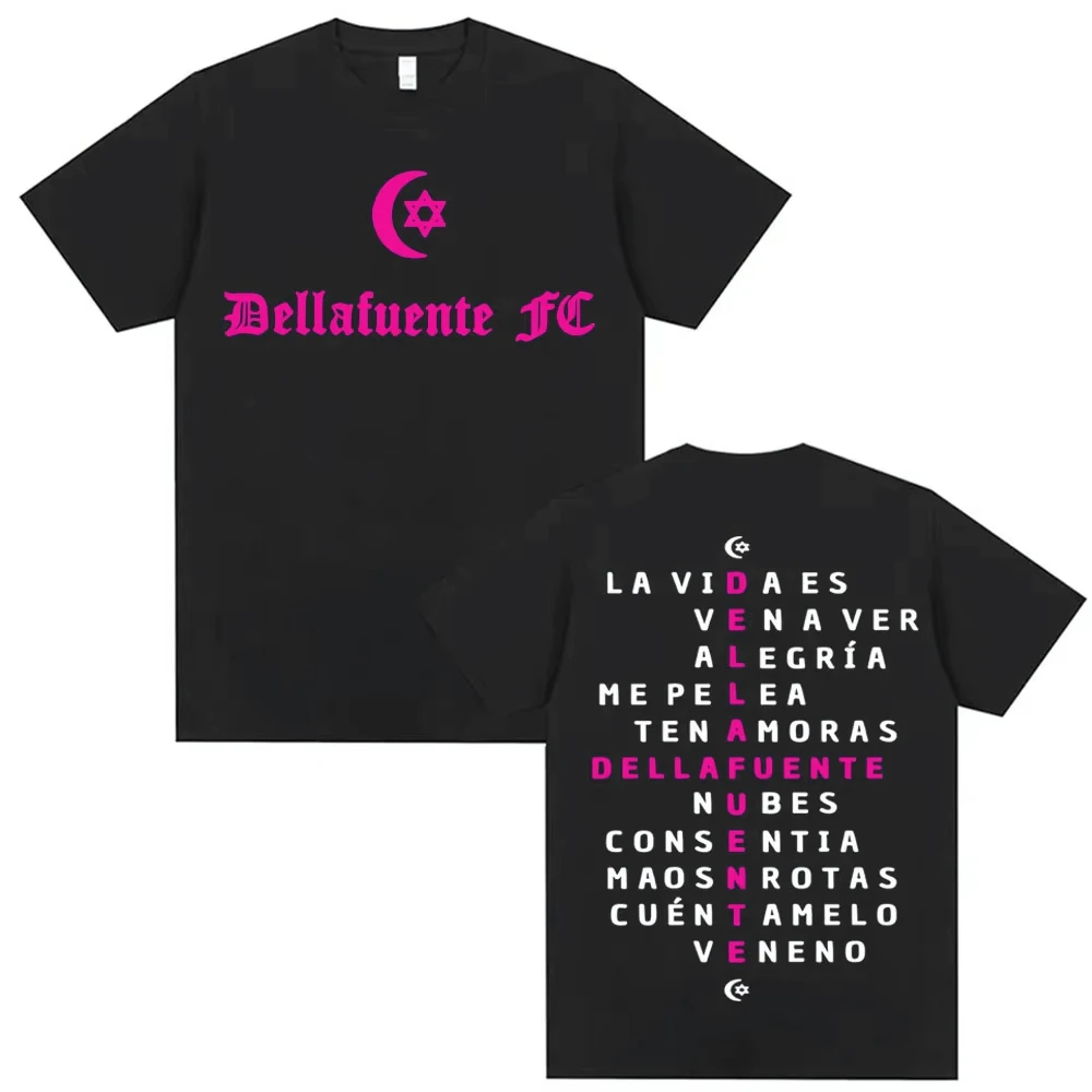 

Dellafuente Music Pink T-shirt Casual Short Sleeve Mens Women Cotton Graphic O-neck Tee Retro Gothic Top Streetwear Loose Casual