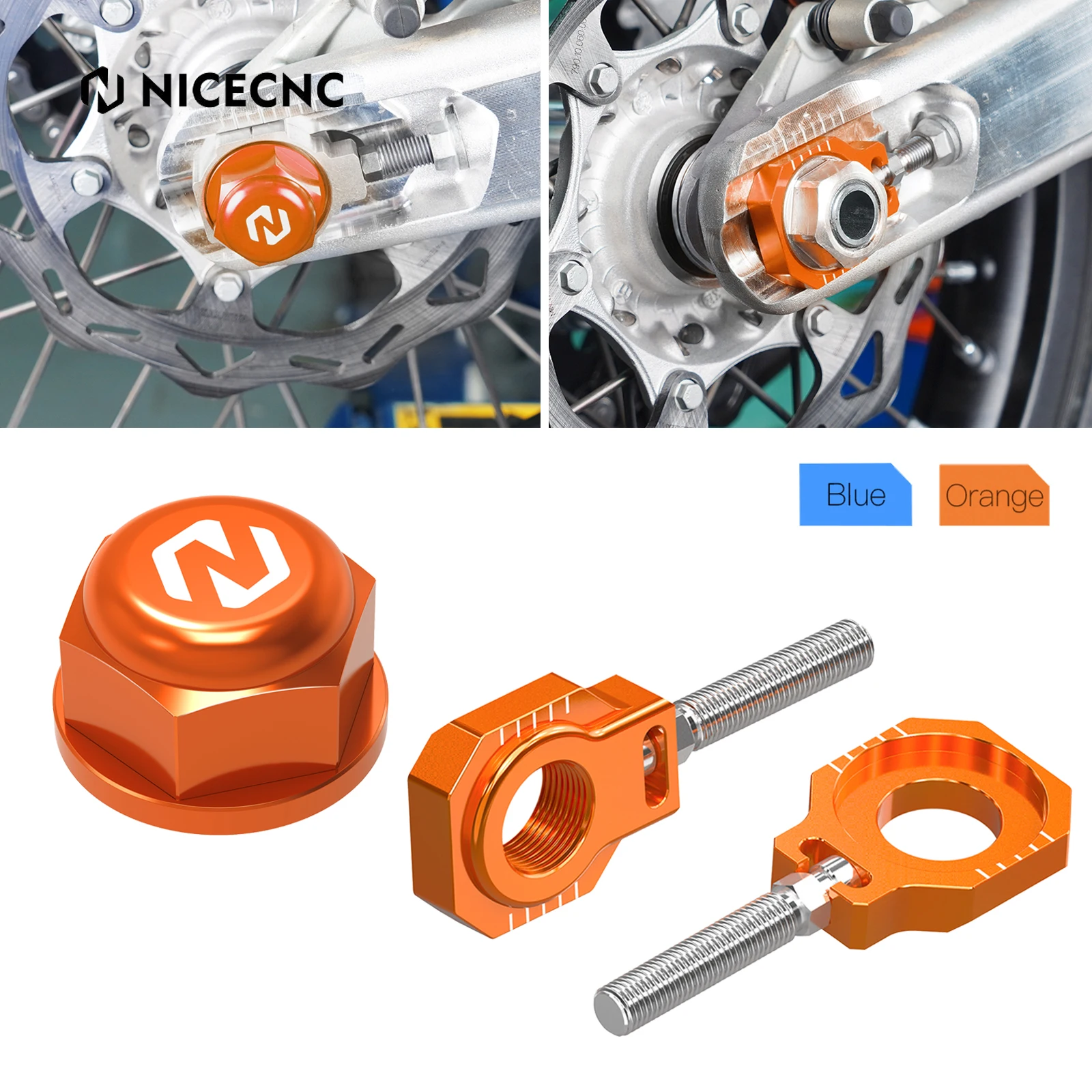 

2024 For KTM EXC 300 SX125 EXCF 350 SXF 250 SXF 450 Axle Blocks Chain Adjuster M22xP1.5 Rear Wheel Axle Nut For Husqvarna TE 300