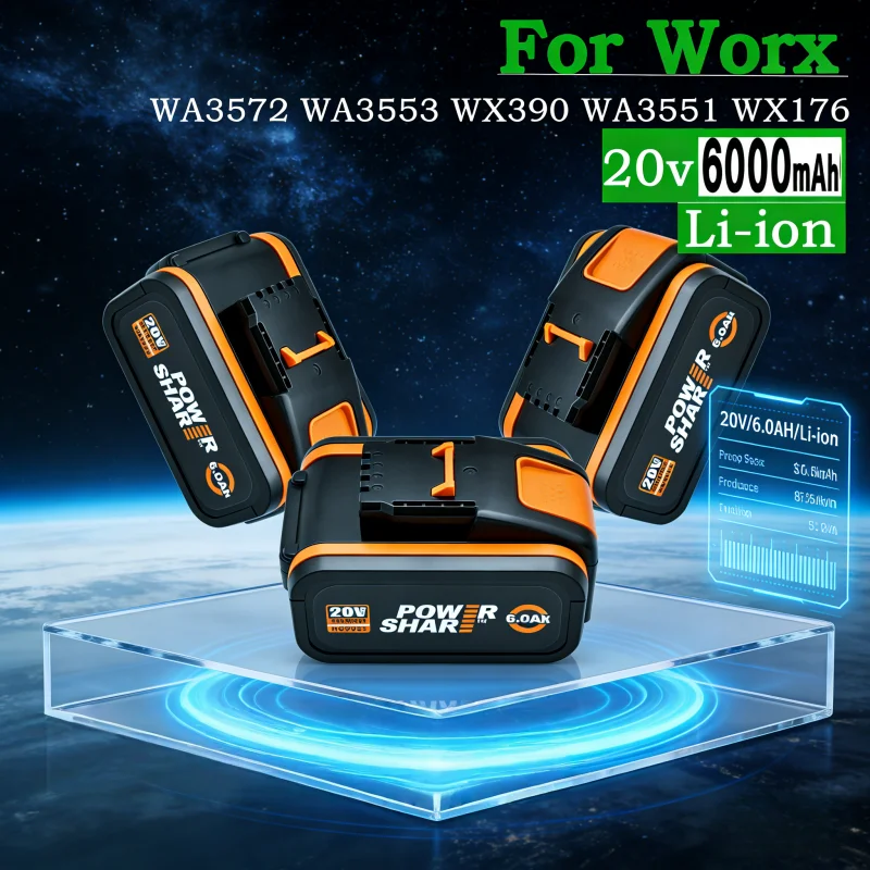 

100% New 4Ah 8Ah for WORX 20V WA3014 WA3551 WG630 WG629 WX372 WX390 WX394 WX550 WX523 WX802 WX858 WX900 Power Tool Battery