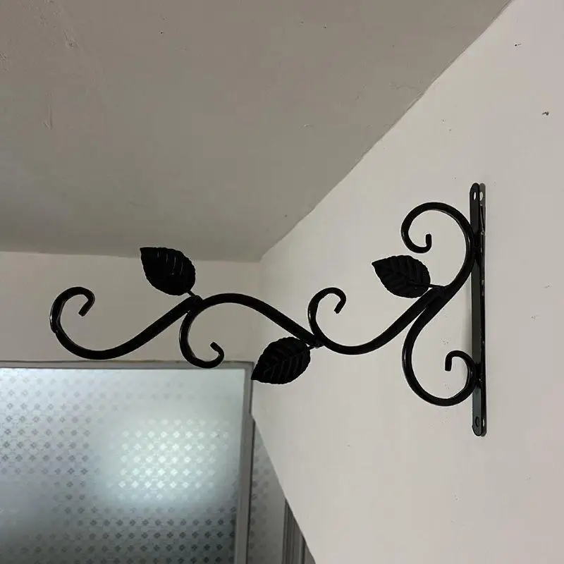 62KD European Wall Hanging Flower Pot Support Bracket Hook Iron Hanger Decor