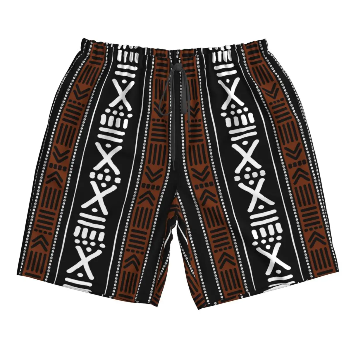

African Bogolan Trunks Beach Board Shorts Casual Quick Dry Swim Summer Men Pants