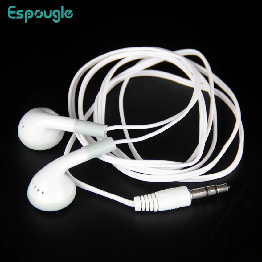 

2000pcs Cheapest White Mobile Phone Earbuds Disposable In Ear 3.5mm Wired Earphone For Museum Concert Library for School Company