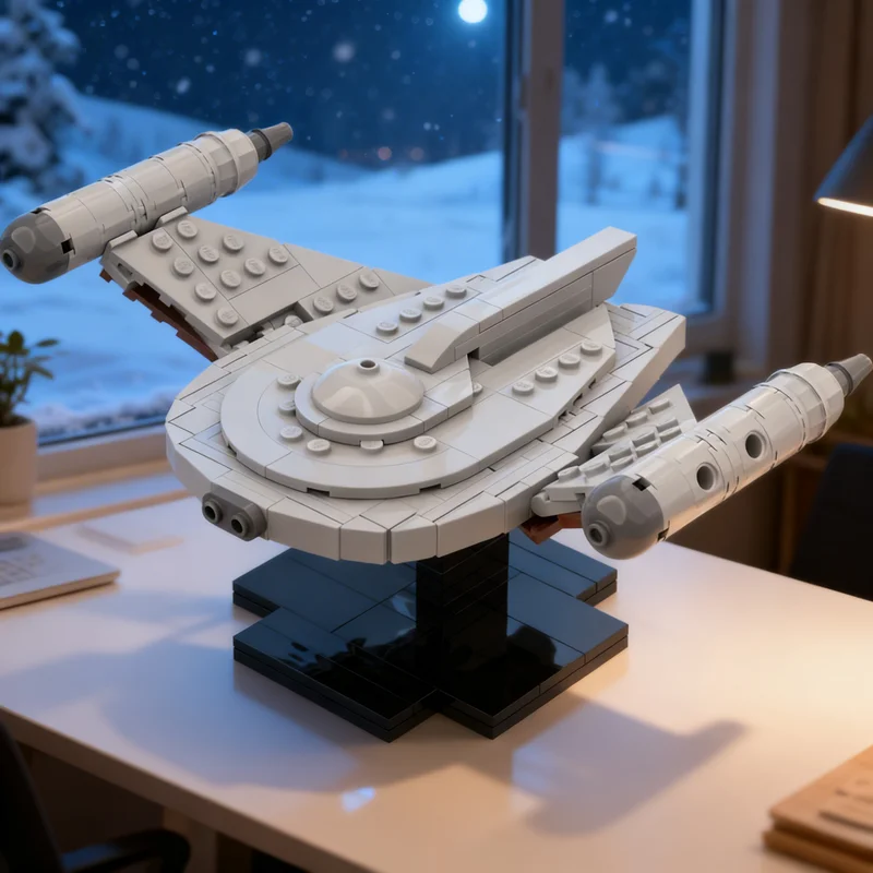 274 детали MOC 1 T Liss Class Romulan Bird Prey: Большая космическая модель, конструктор, архитектурные игрушки, подарки на день рождения, идея для самостоятельной сборки