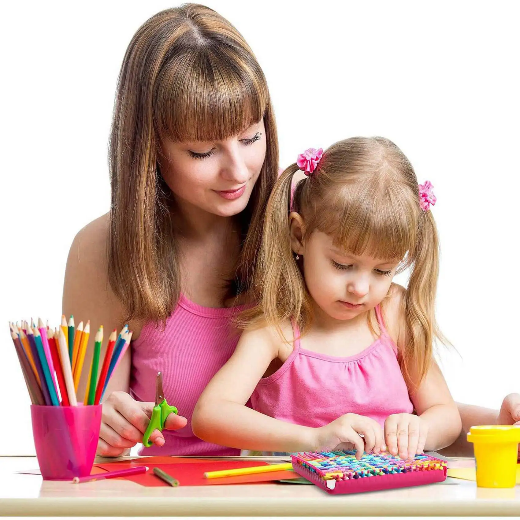 384 Pcs 7 Inches Potholder Loops Weaving Loom Loops Weaving Craft Loops With 12 Colors For DIY Crafts Supplies A