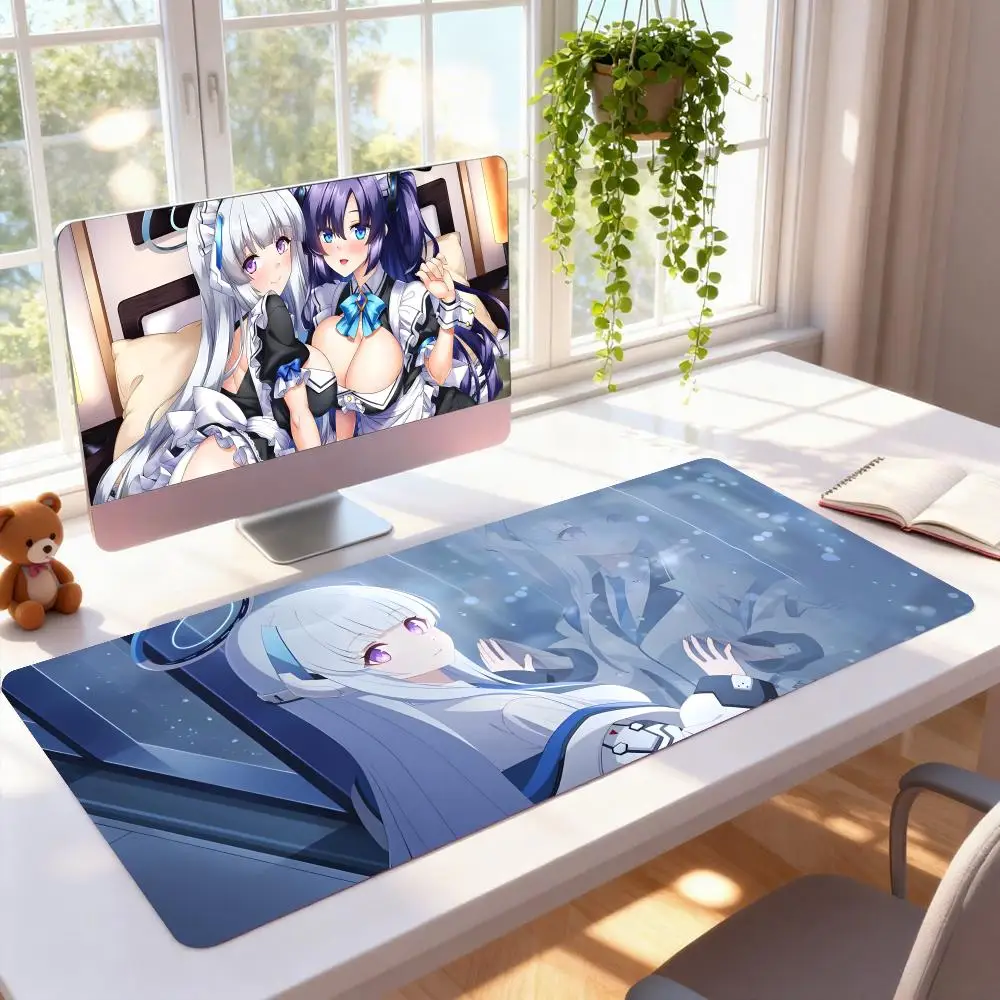 

Blue Archive Ushio Noa Mouse Pad Rubber Computer Laptop Official Game Super Colored Print Aesthetic Pretty Fashion Luxury Mat