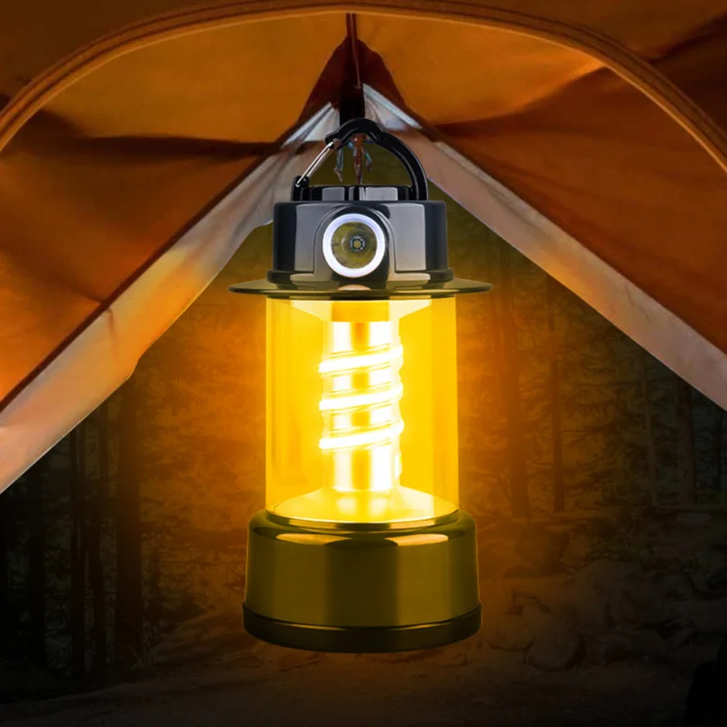 Led Camping Lantern Rechargeable Hanging Tent Light Waterproof Atmosphere Light for Hurricanes Emergency Power Outages Outdoor