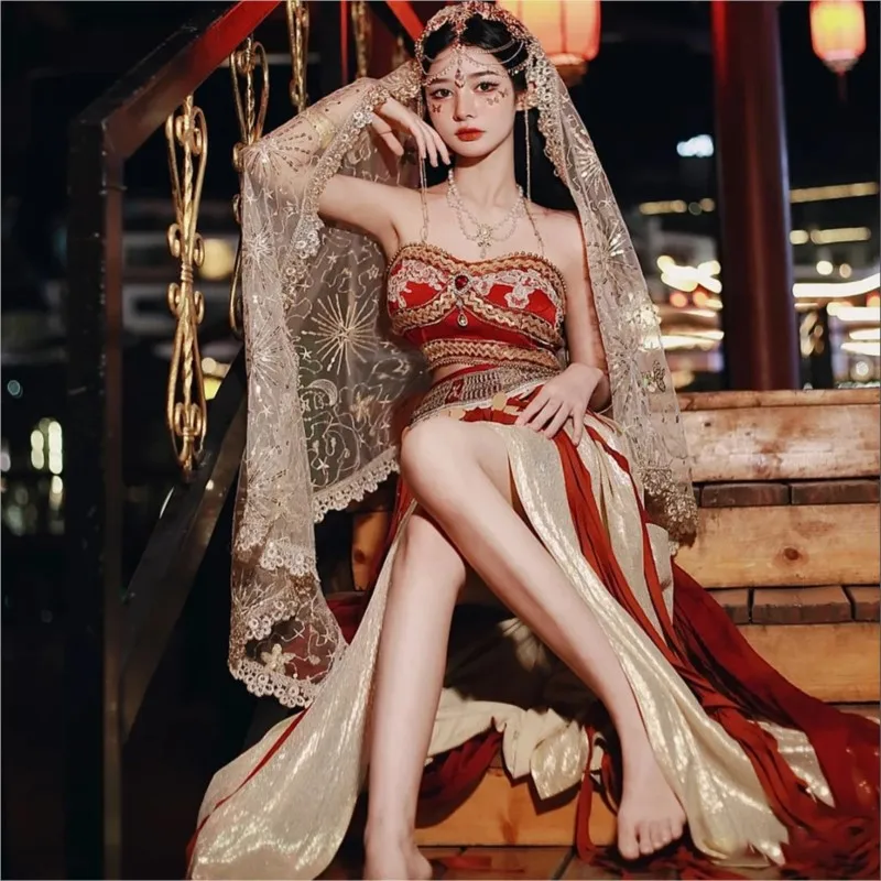 Hanfu dance costumes female performance exotic travel photography and photo shoots