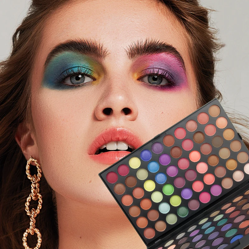 120 色グリッターアイシャドウパレットマットシマー防水長期的なプレストパウダー化粧品キットファッションギフト女性のための