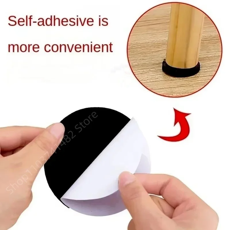2-48Pc Self Adhesive Black Furniture Leg Feet Rug Felt Pads DIY Anti Slip Wearproof Mat Wood Floor Protectors Table Feet Pads view 4