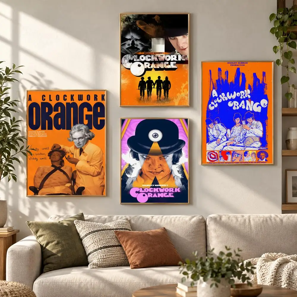 A Clockwork Orange Classic Movie TV Series 80s 90s Poster Contemporary Wall Art Print for Bedroom & Living Room, Unframed