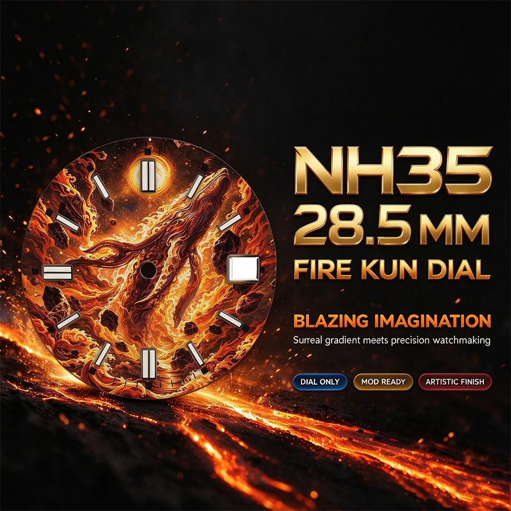 NH35 Watch Dial Luminous Watch Face Fit NH35 NH36 Automatic Movement DIY Mod Watch Parts Custom Logo Personalized Watch Dial