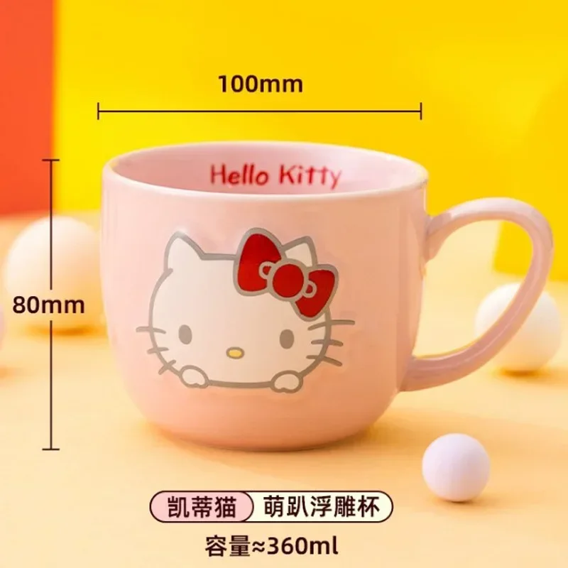 Hallo Kitty Y2K Keramik becher Kawaii Sanrioed Anime meine Melodie niedlichen Cartoon Pompon purin Mädchen Herz Milch flasche Tasse Geschenke für Mädchen