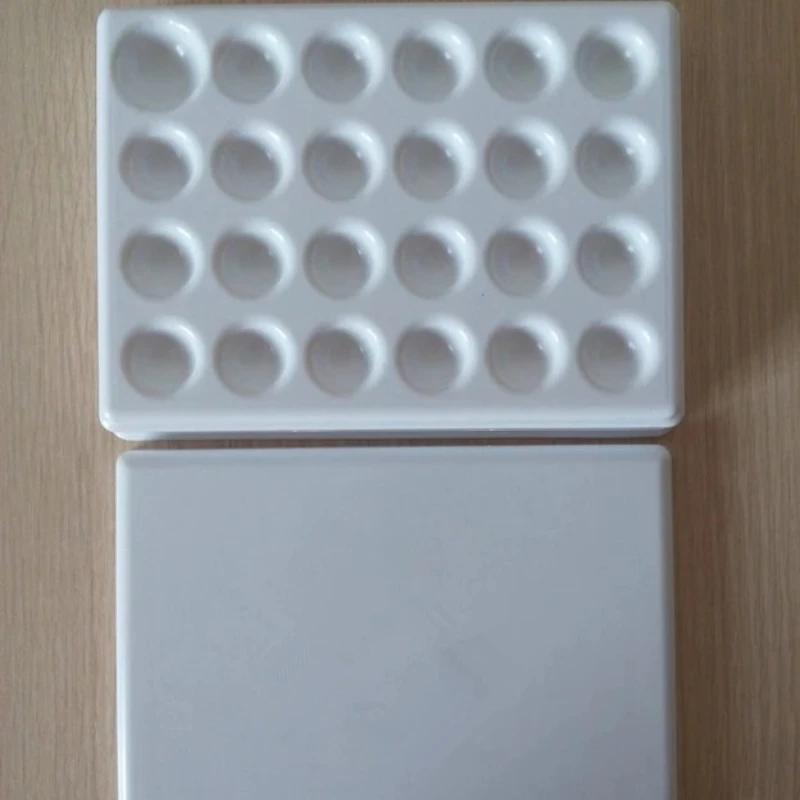 6PCS Dental Lab 24 Slot Plastic Palette Watering Plate Mixing Plate Mixing Tool