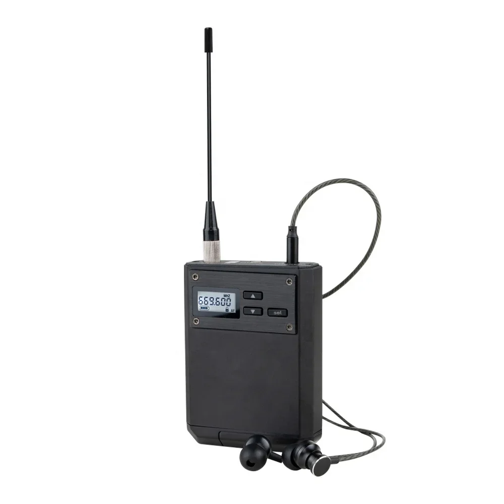 profesional UHF 1 canales pistas independientes  stereo transmisor sistema inalambrico eo audio