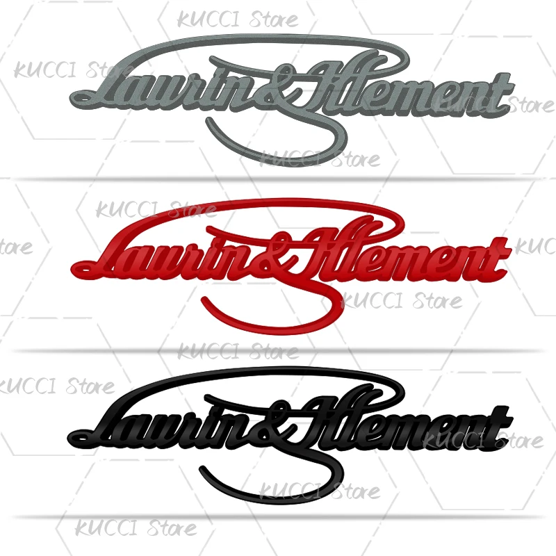 3D Car Sticker Laurin & Klement Logo Metal Emblem Badge Decals For Sport Line Octavia Rapid Kodiaq Superb Fabia Kamiq L&K